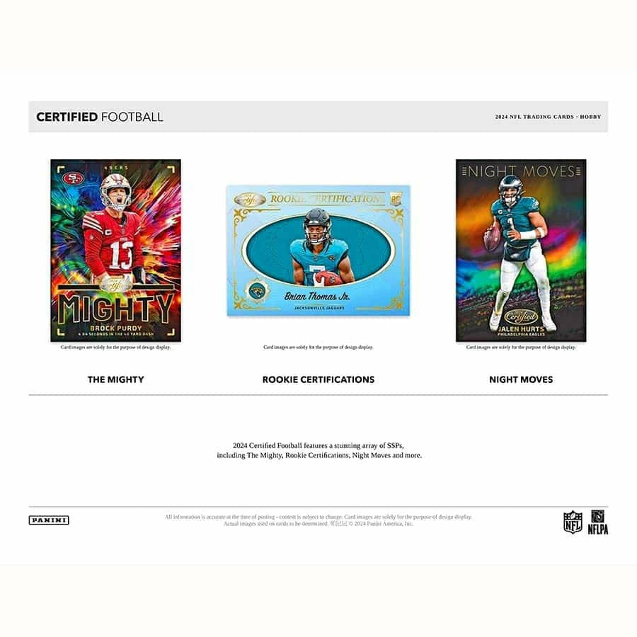 2024 Panini Certified Football NFL Hobby Box Taass sale