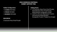 2024 Panini Donruss Football NFL Winter Holiday Tin Taass US