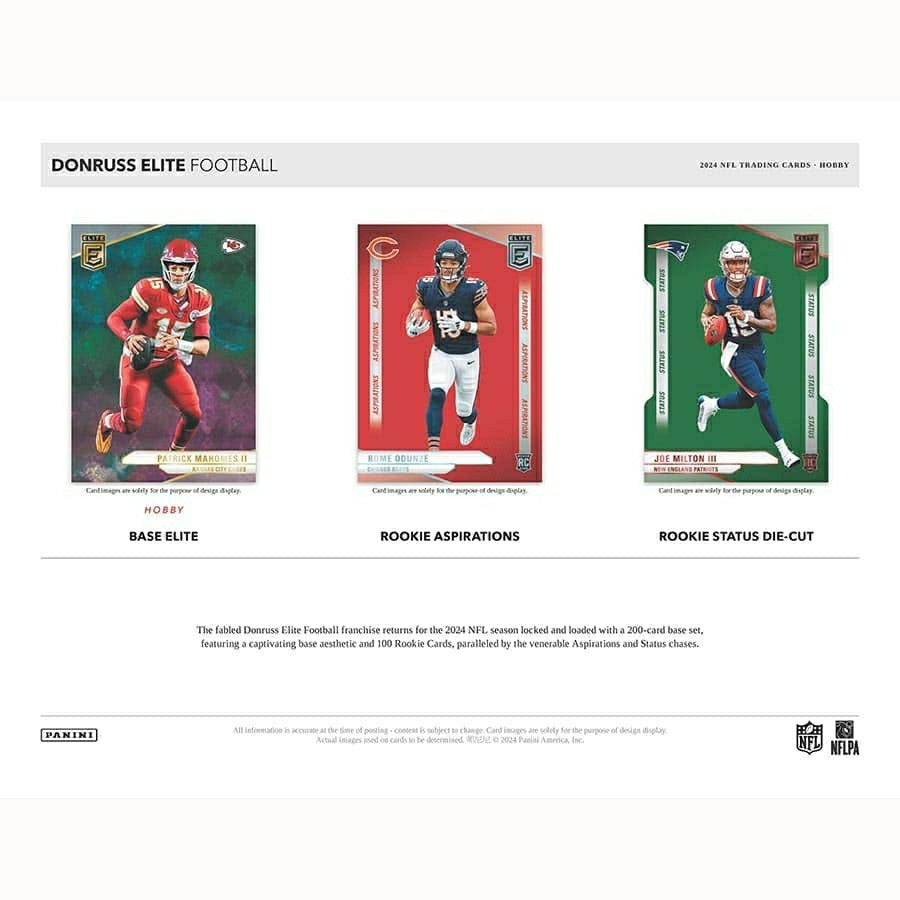 2024 Panini Donruss Elite Football NFL Hobby Box Fashion