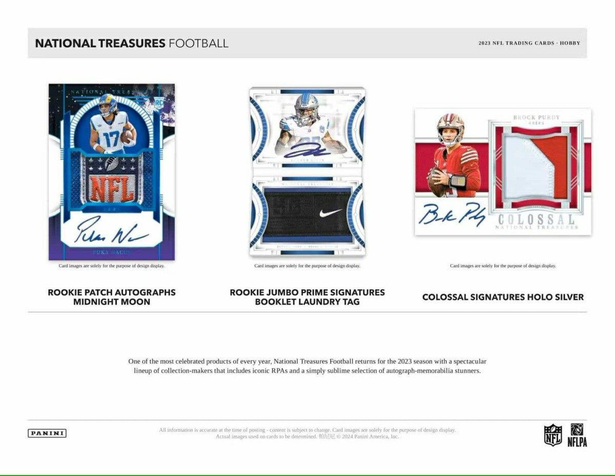 2023 Panini National Treasures NFL Football Hobby Box Classic