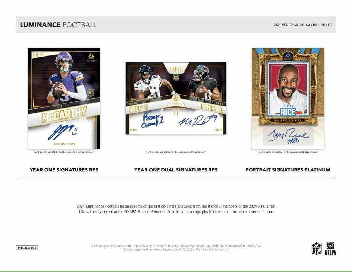 2024 Panini Luminance Football NFL Hobby Box Taass sale
