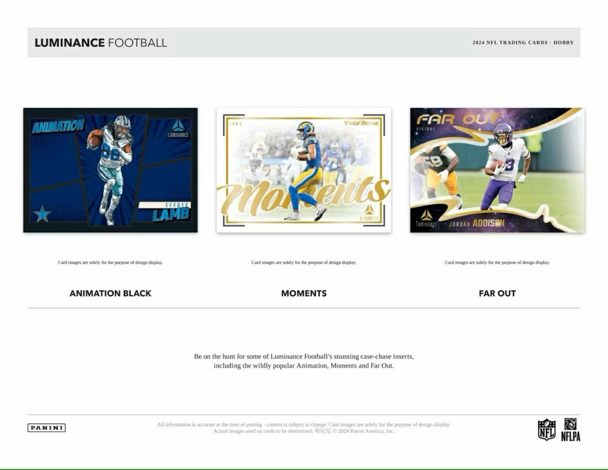 2024 Panini Luminance Football NFL Hobby Box Taass sale