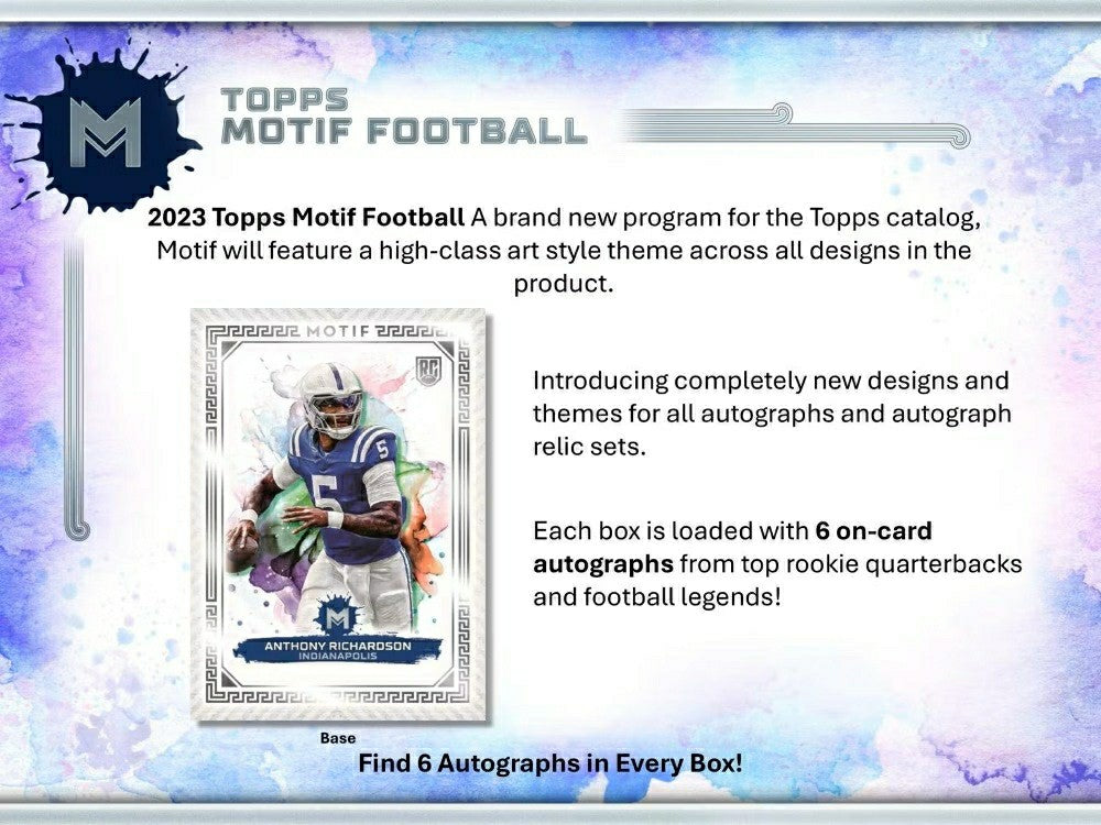 2023 Topps Motif Football Hobby Box Taass US