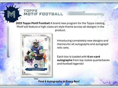 2023 Topps Motif Football Hobby Box Taass US