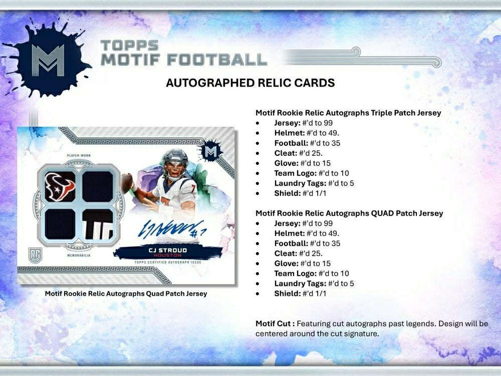 2023 Topps Motif Football Hobby Box Taass US