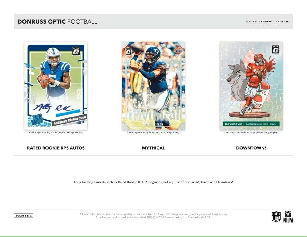 2023 Panini Donruss Optic NFL Football H2 Box Classic