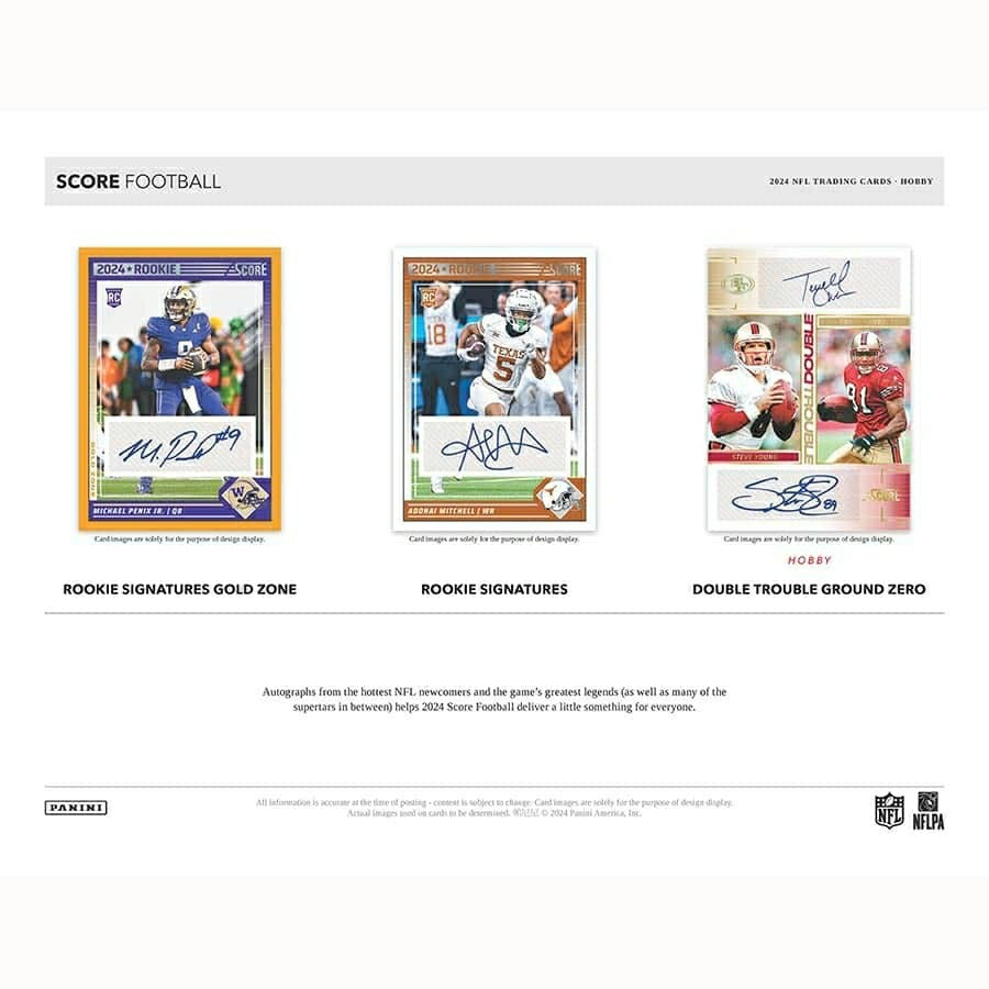 2024 Panini Score Football NFL Hobby Box Fashion
