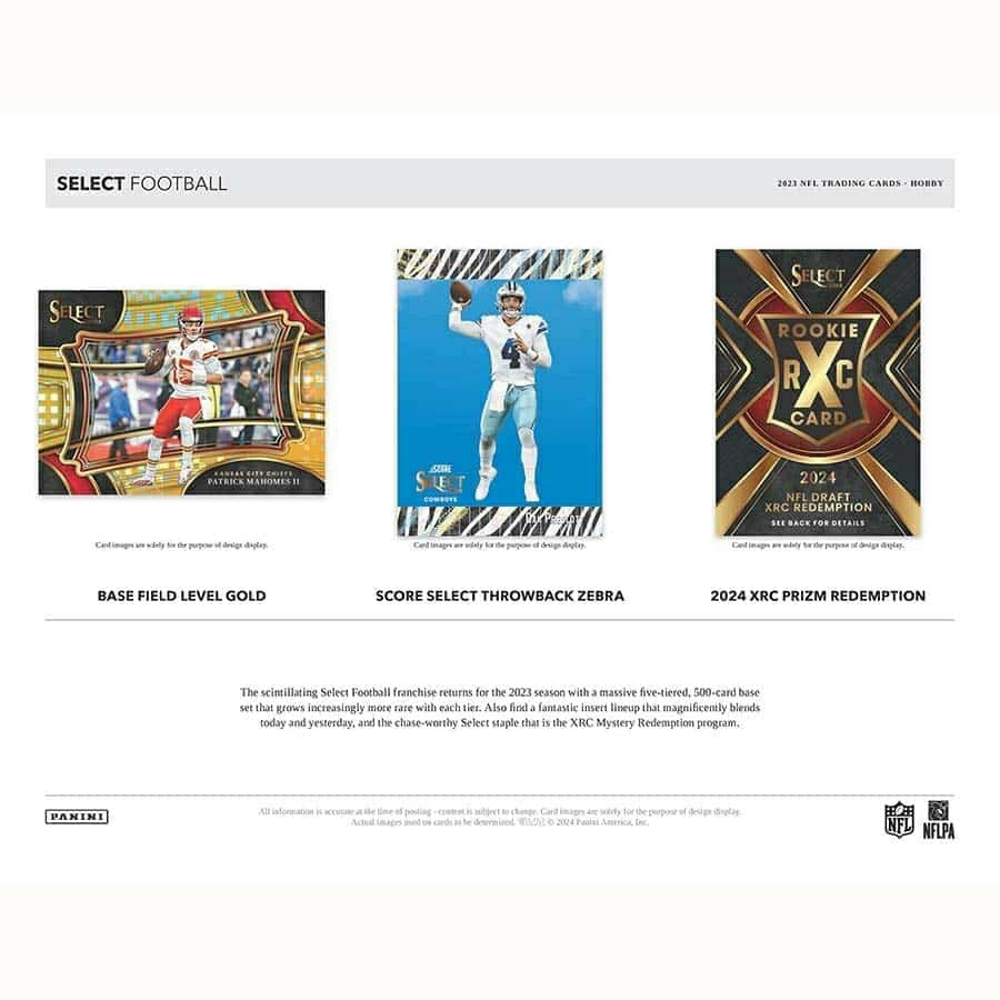 2023 Panini Select Football NFL Hobby Box Taass sale