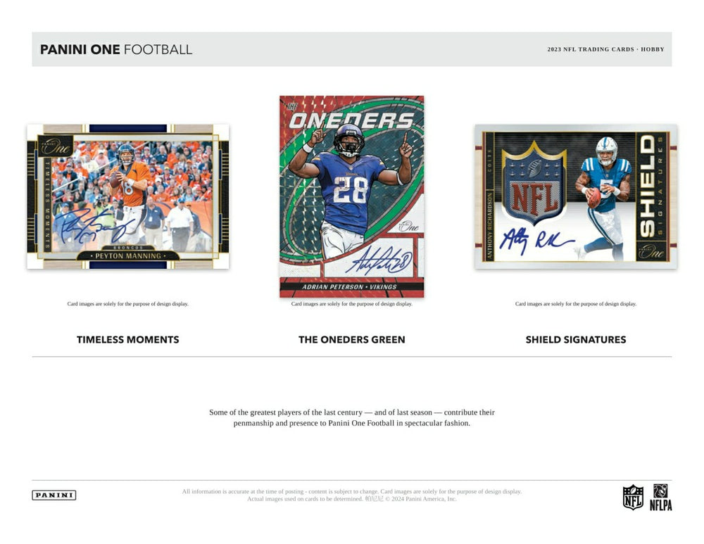2023 Panini ONE Football NFL Hobby Box Taass for sale