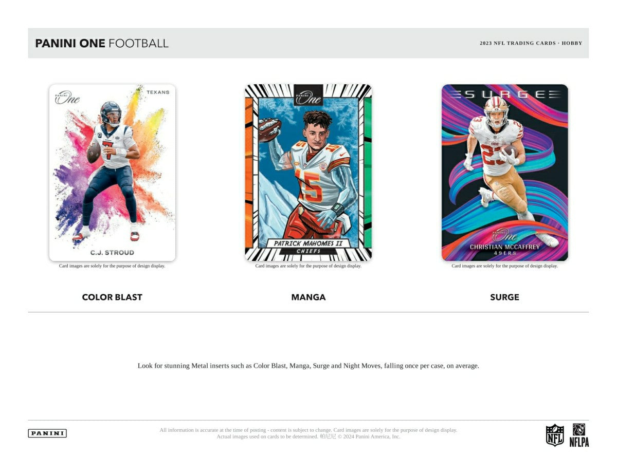 2023 Panini ONE Football NFL Hobby Box Taass for sale