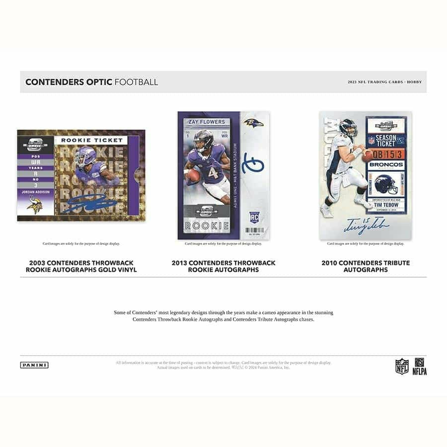 2023 Panini Contenders Optic Football NFL Hobby Box Classic