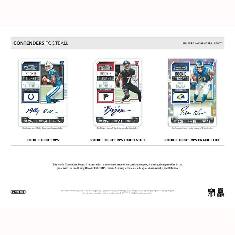 2023 Panini Contenders Football NFL Hobby Box Taass for sale