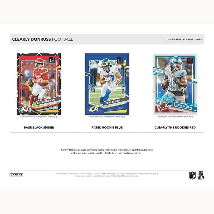 2023 Panini Clearly Donruss Football NFL Hobby Box Taass sale