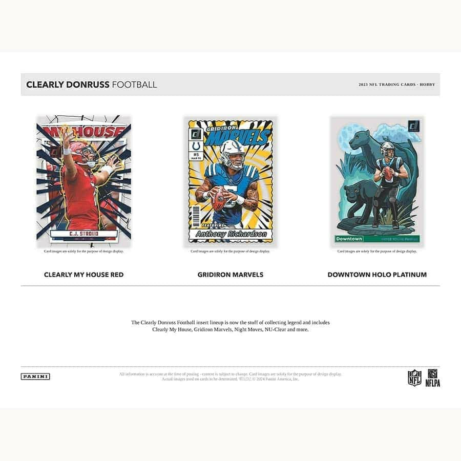 2023 Panini Clearly Donruss Football NFL Hobby Box Taass sale