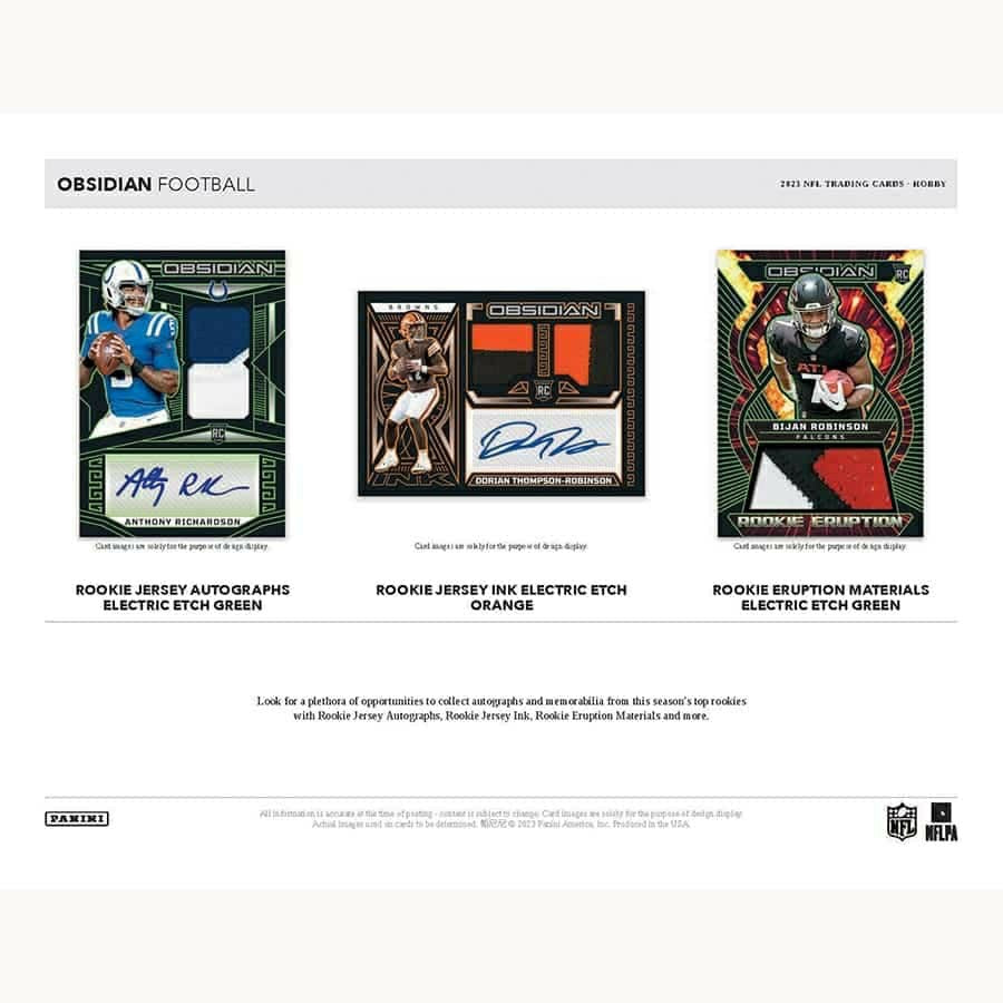 2023 Panini Obsidian Football NFL Hobby Box Taass for sale
