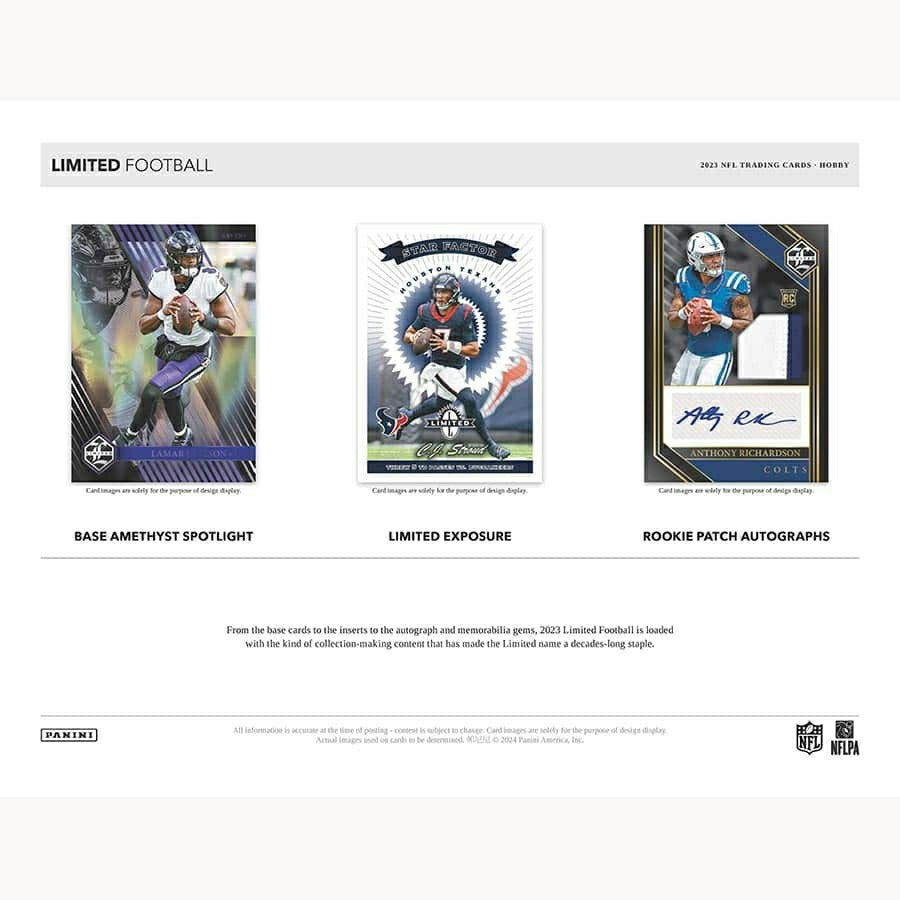 2023 Panini Limited Football NFL Hobby Box Taass US