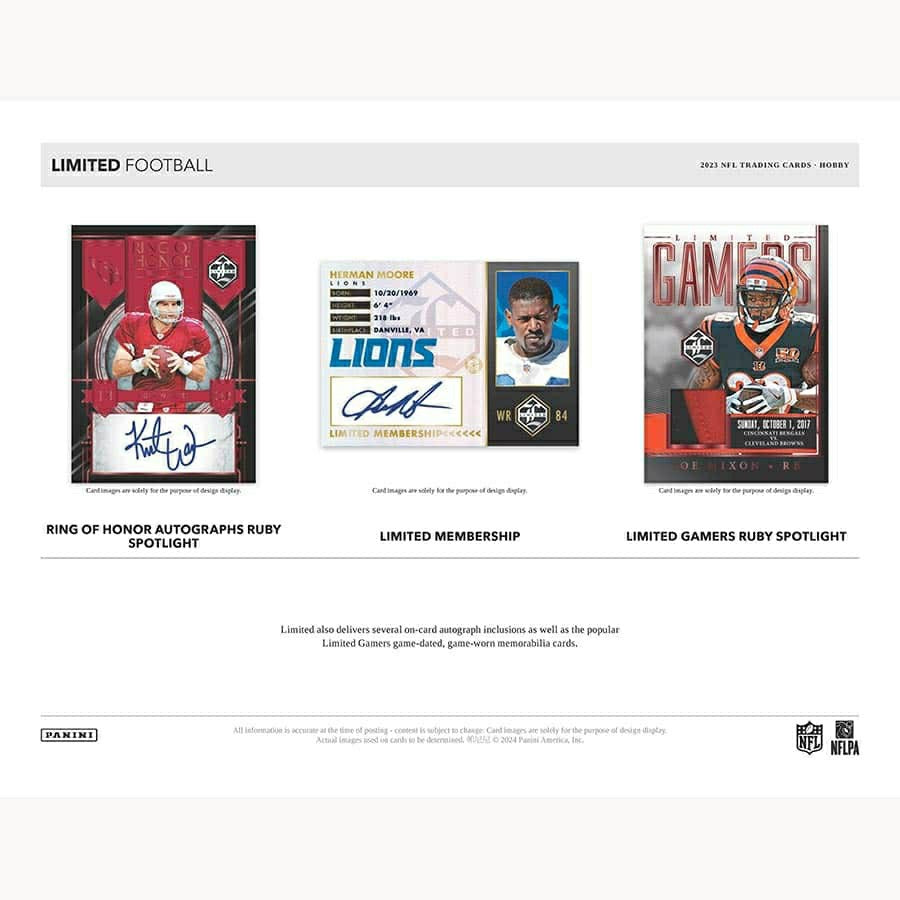 2023 Panini Limited Football NFL Hobby Box Taass US