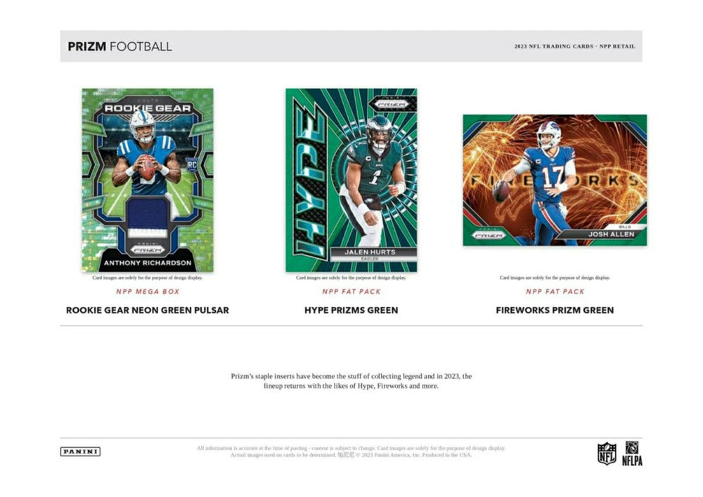 2023 Panini Prizm Football NFL Mega Box Taass sale