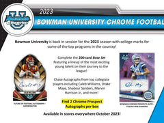 2023 Bowman Chrome University Football NCAA Hobby Box Classic
