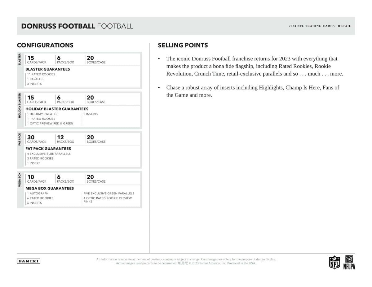 2023 Panini Donruss NFL Football Blaster Box Lifestyle
