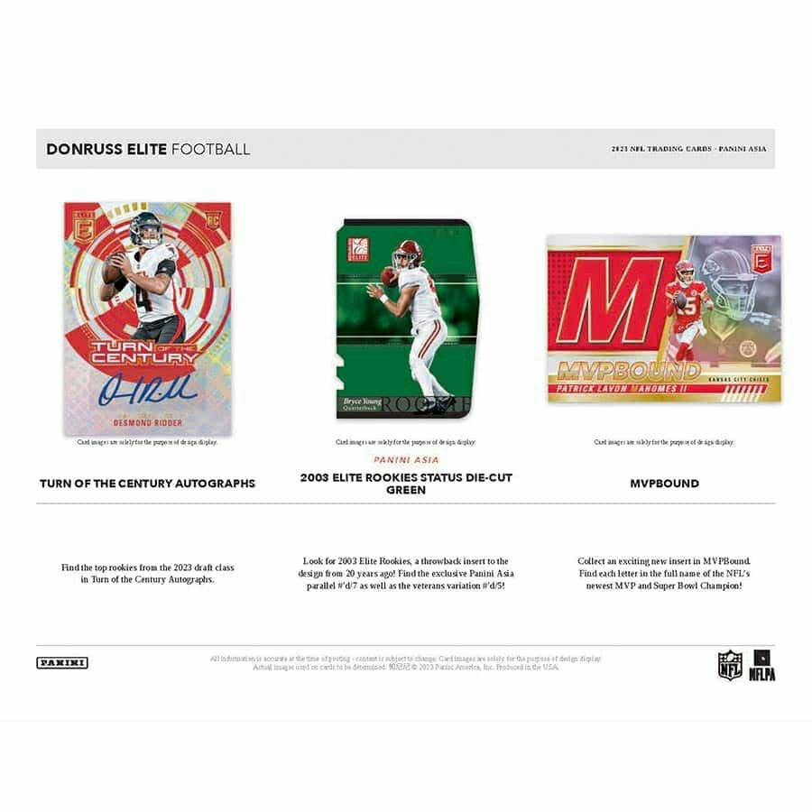 2023 Panini Donruss Elite Football NFL Tmall Asia Box Taass sale