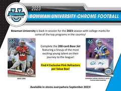 2023 Bowman Chrome University Football NCAA Blaster Box Taass for sale