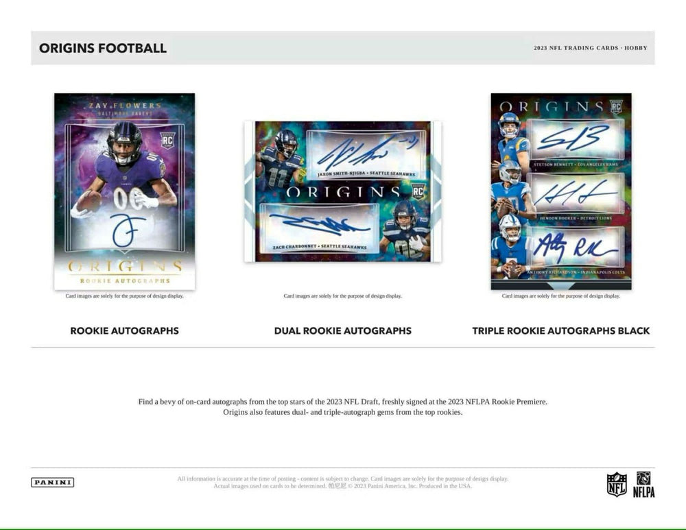 2023 Panini Origins NFL Football Hobby Box Classic