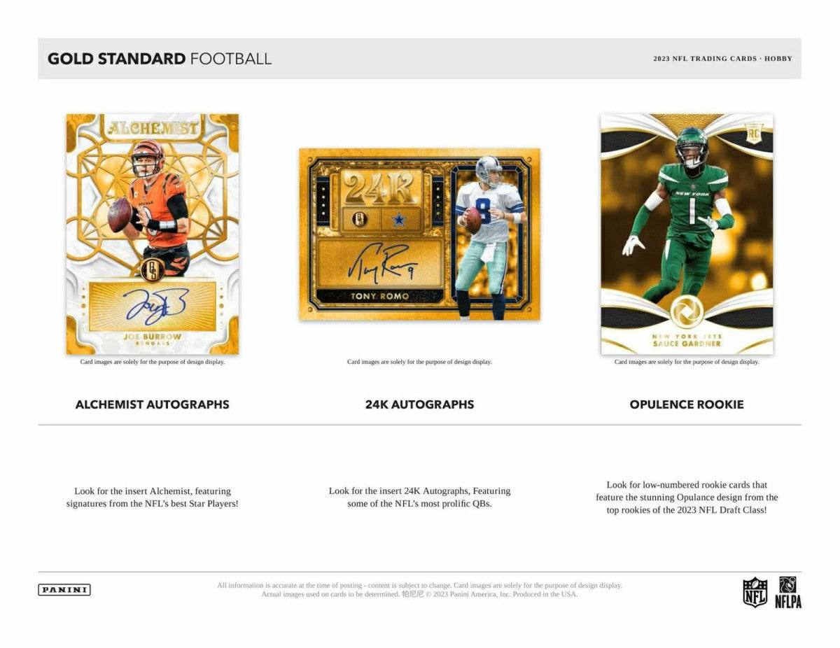 2023 Panini Gold Standard NFL Football Hobby Box Lifestyle