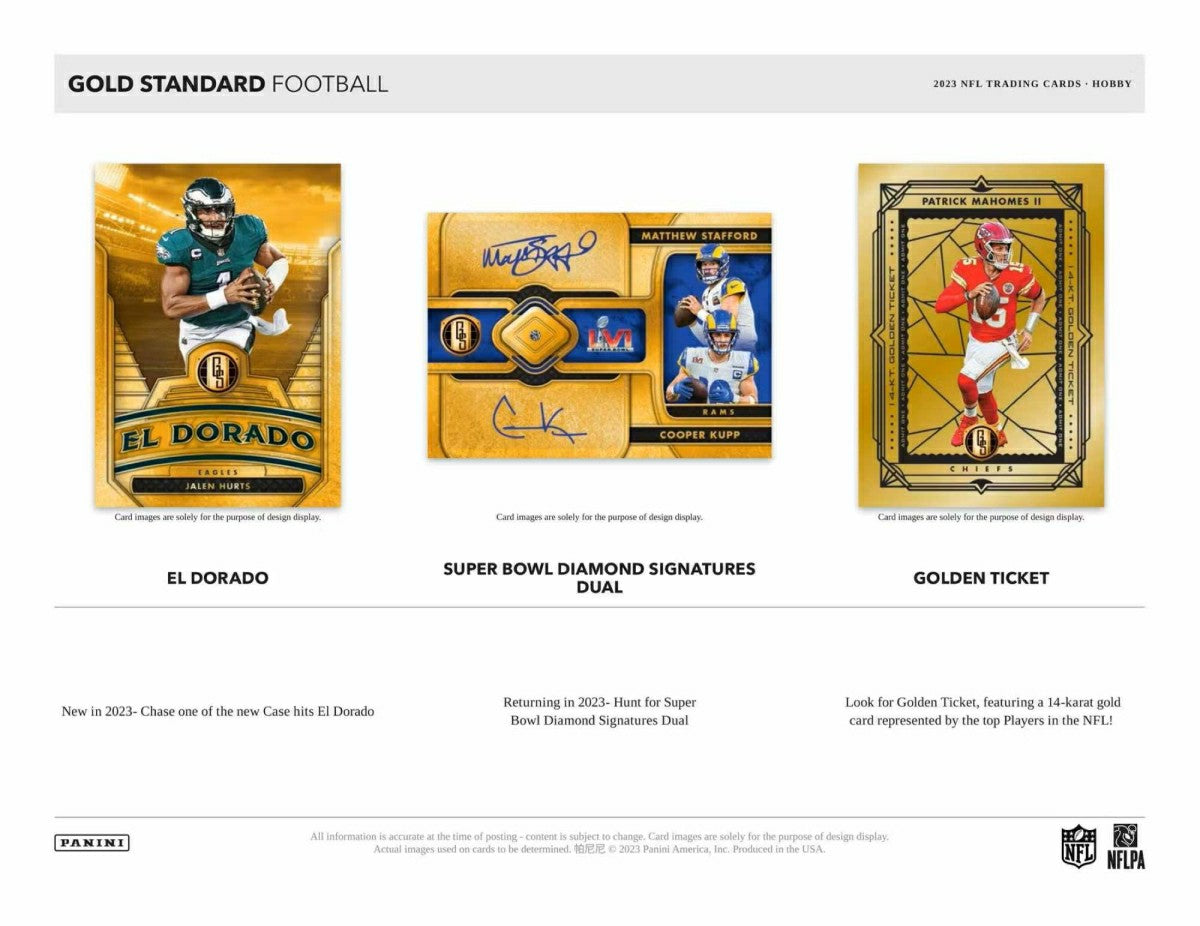 2023 Panini Gold Standard NFL Football Hobby Box Lifestyle