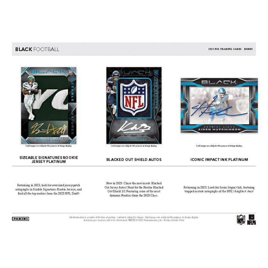 2023 Panini Black Football NFL Hobby Box Taass sale