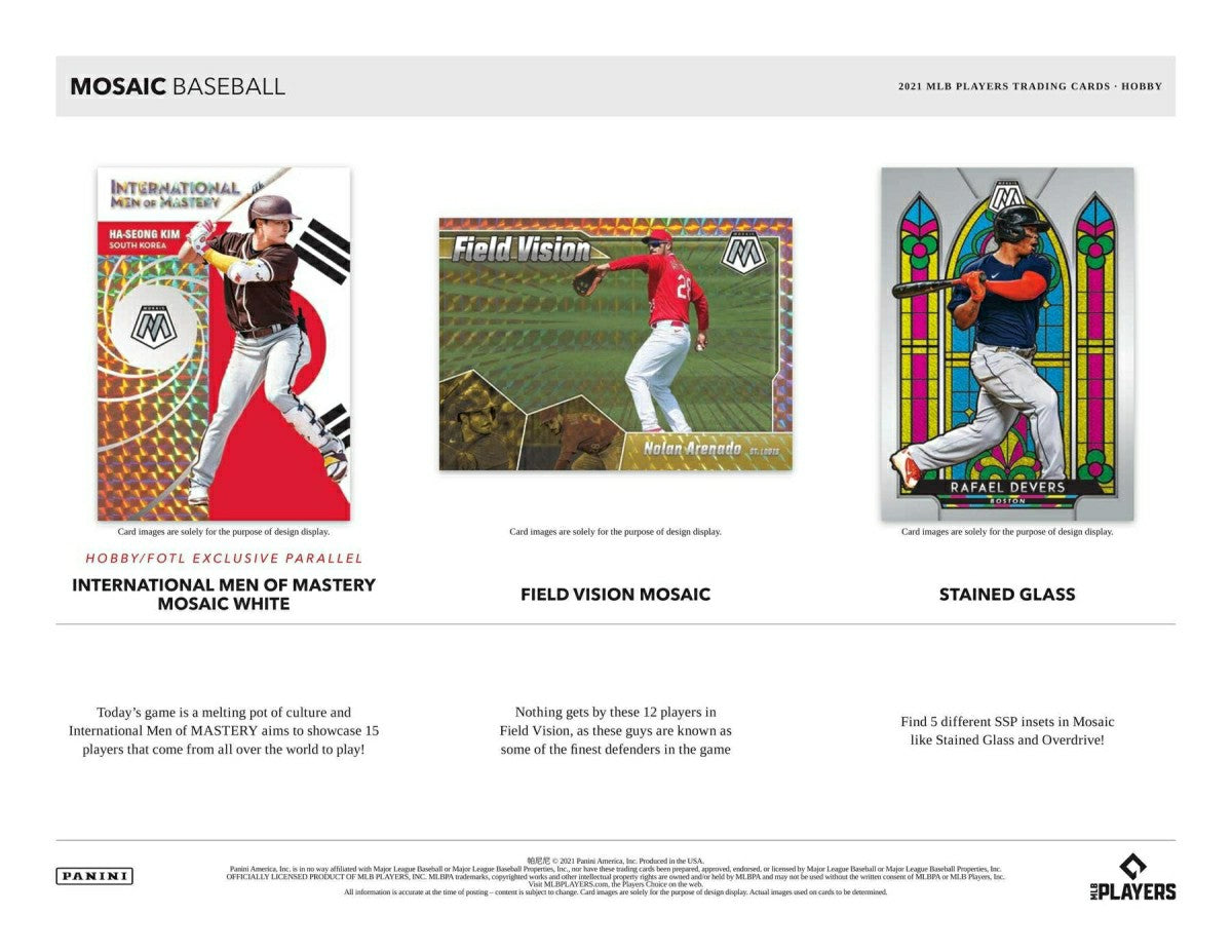 2021 Panini Mosaic Baseball Hobby Box Lifestyle