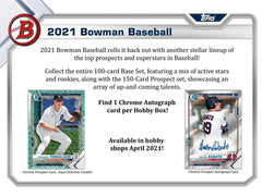 2021 Bowman Baseball Hobby Box MLB Taass US