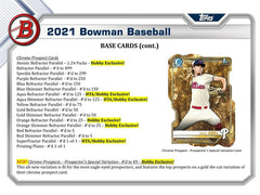 2021 Bowman Baseball Hobby Box MLB Taass US