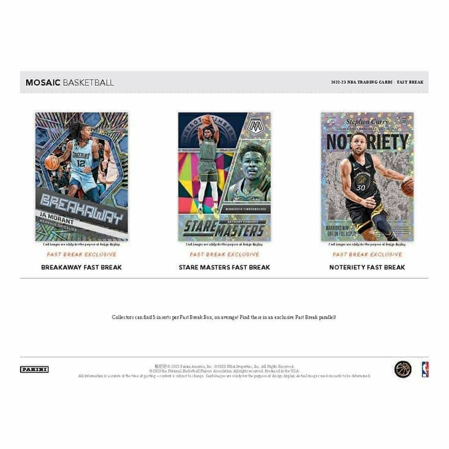2022/23 Panini Mosaic Basketball NBA Fast Break Box Taass sale