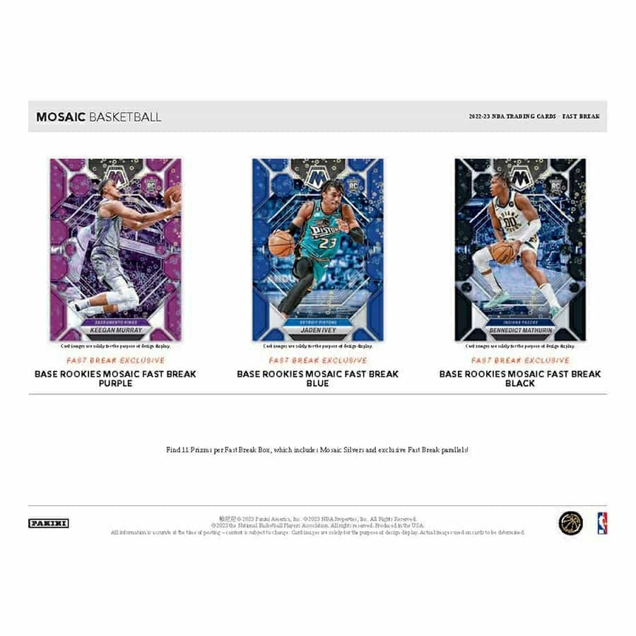 2022/23 Panini Mosaic Basketball NBA Fast Break Pack Taass for sale