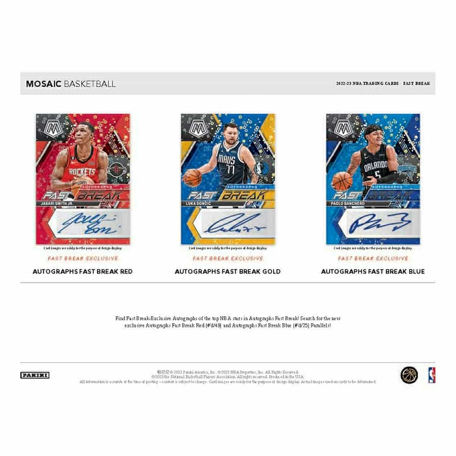 2022/23 Panini Mosaic Basketball NBA Fast Break Pack Taass for sale