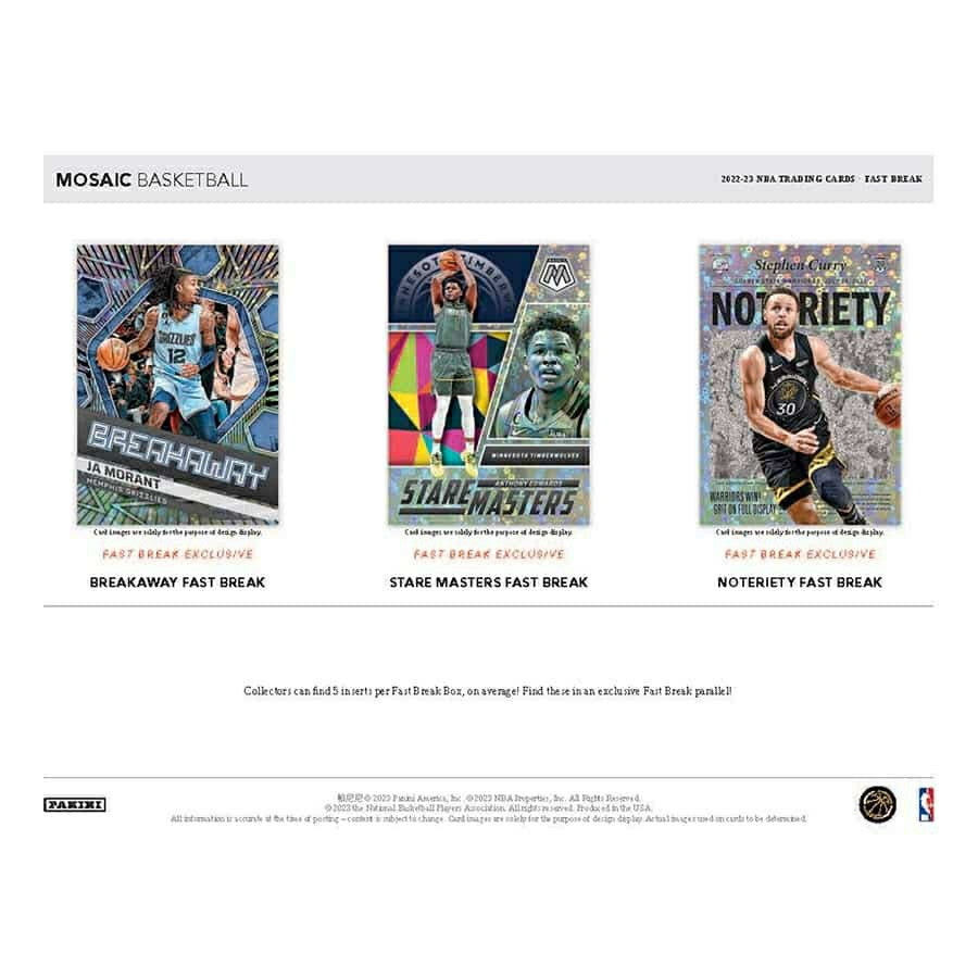 2022/23 Panini Mosaic Basketball NBA Fast Break Pack Taass for sale