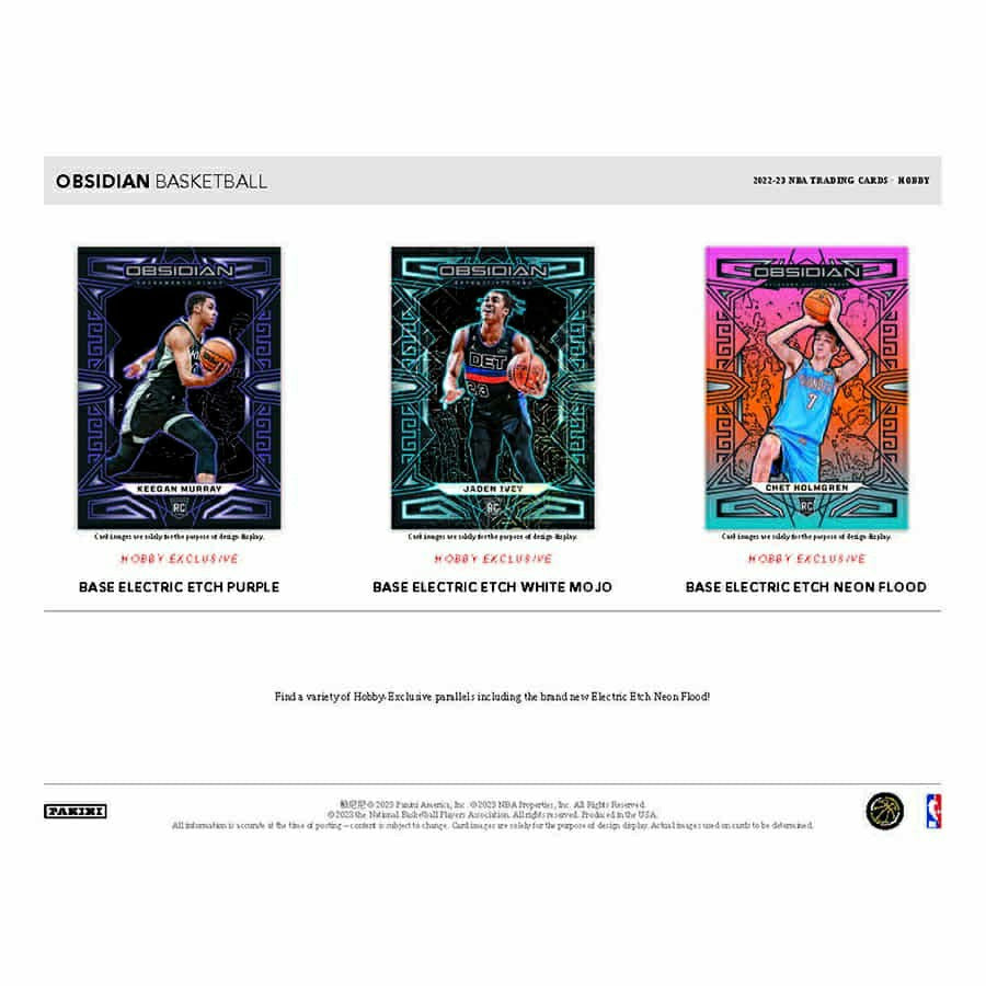 2022/23 Panini Obsidian Basketball NBA Hobby Box Taass sale