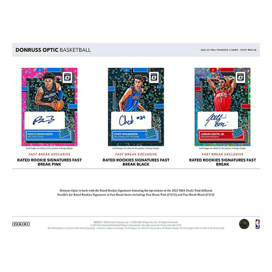 2022/23 Panini Donruss Optic Fast Break Basketball NBA Box Classic