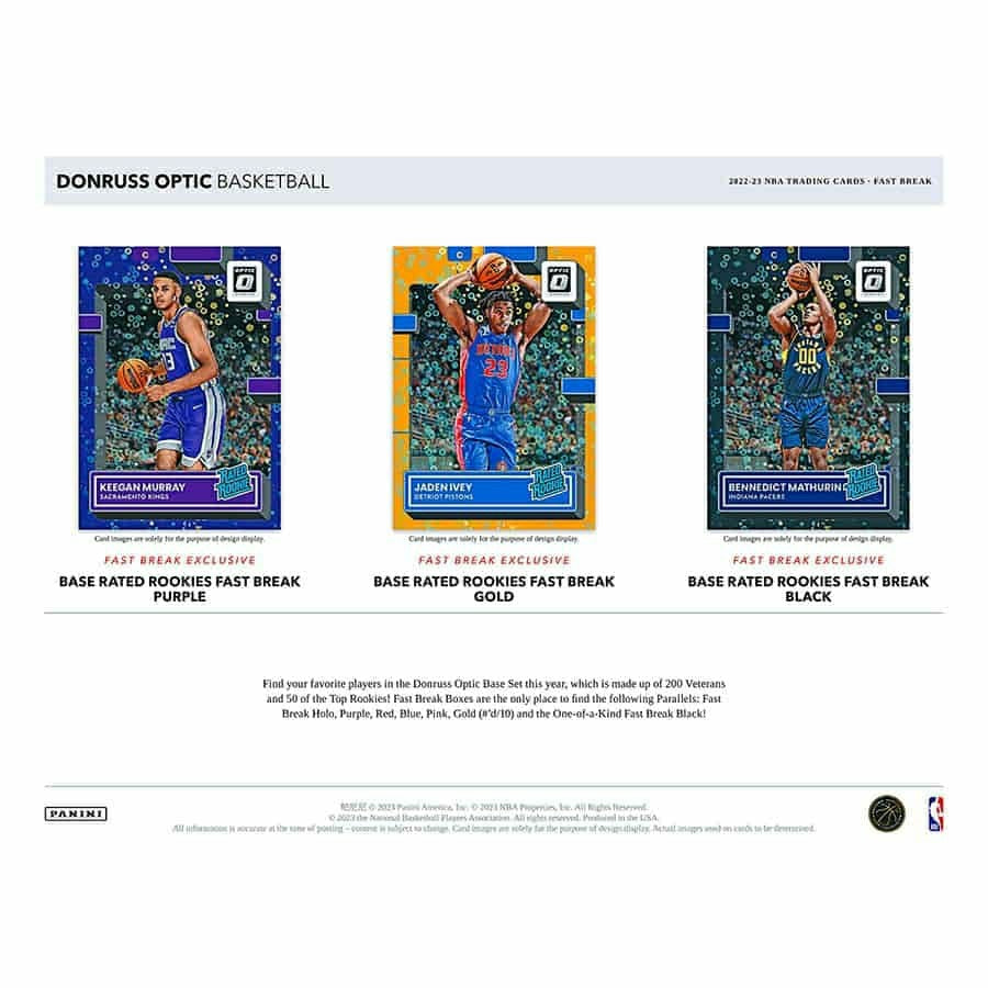 2022/23 Panini Donruss Optic Fast Break Basketball NBA Box Classic