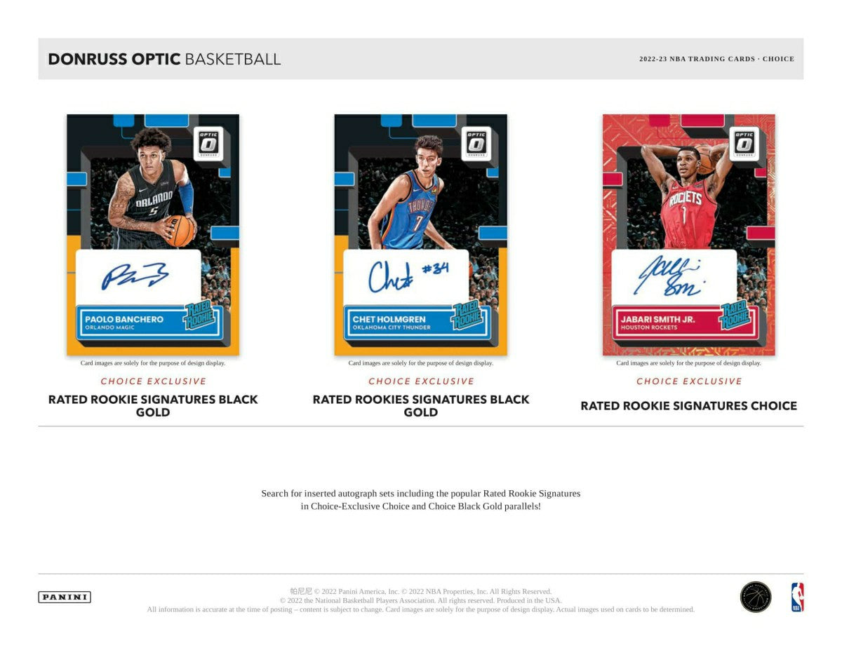 2022/23 Panini Donruss Optic Basketball NBA Choice Box Taass sale