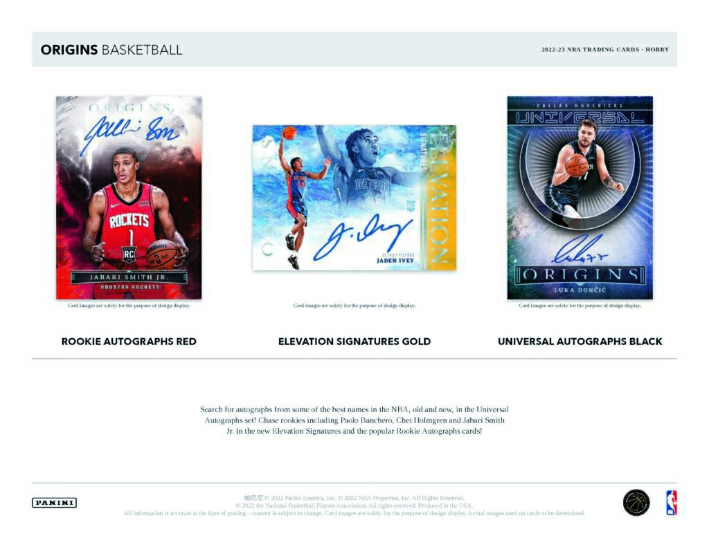 2022/23 Panini Origins Basketball NBA Hobby Box Fashion