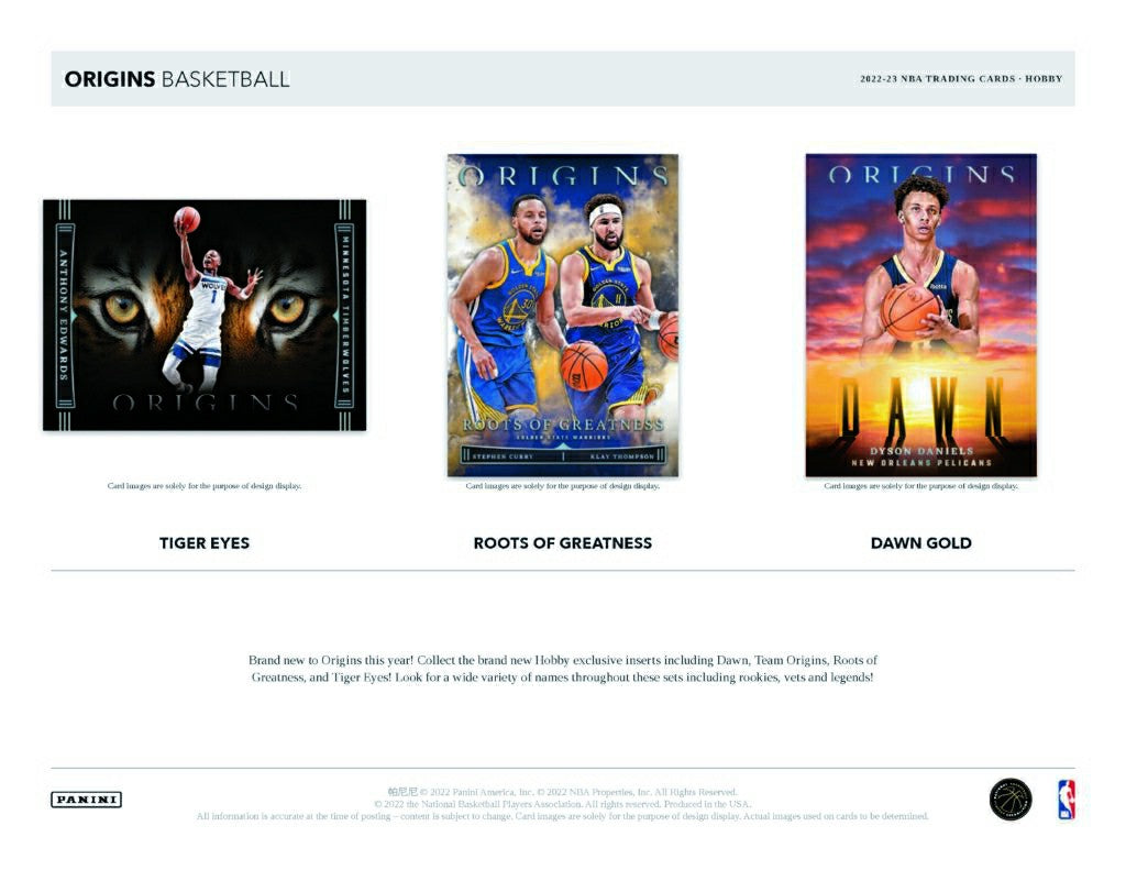 2022/23 Panini Origins Basketball NBA Hobby Box Fashion