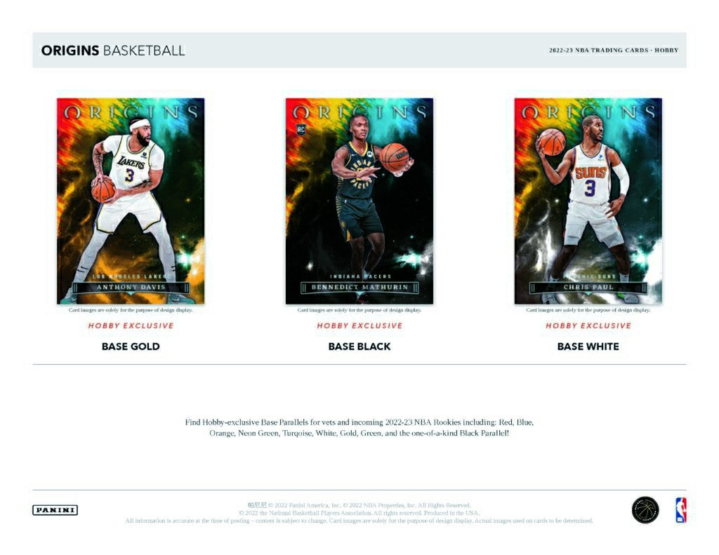 2022/23 Panini Origins Basketball NBA Hobby Box Fashion
