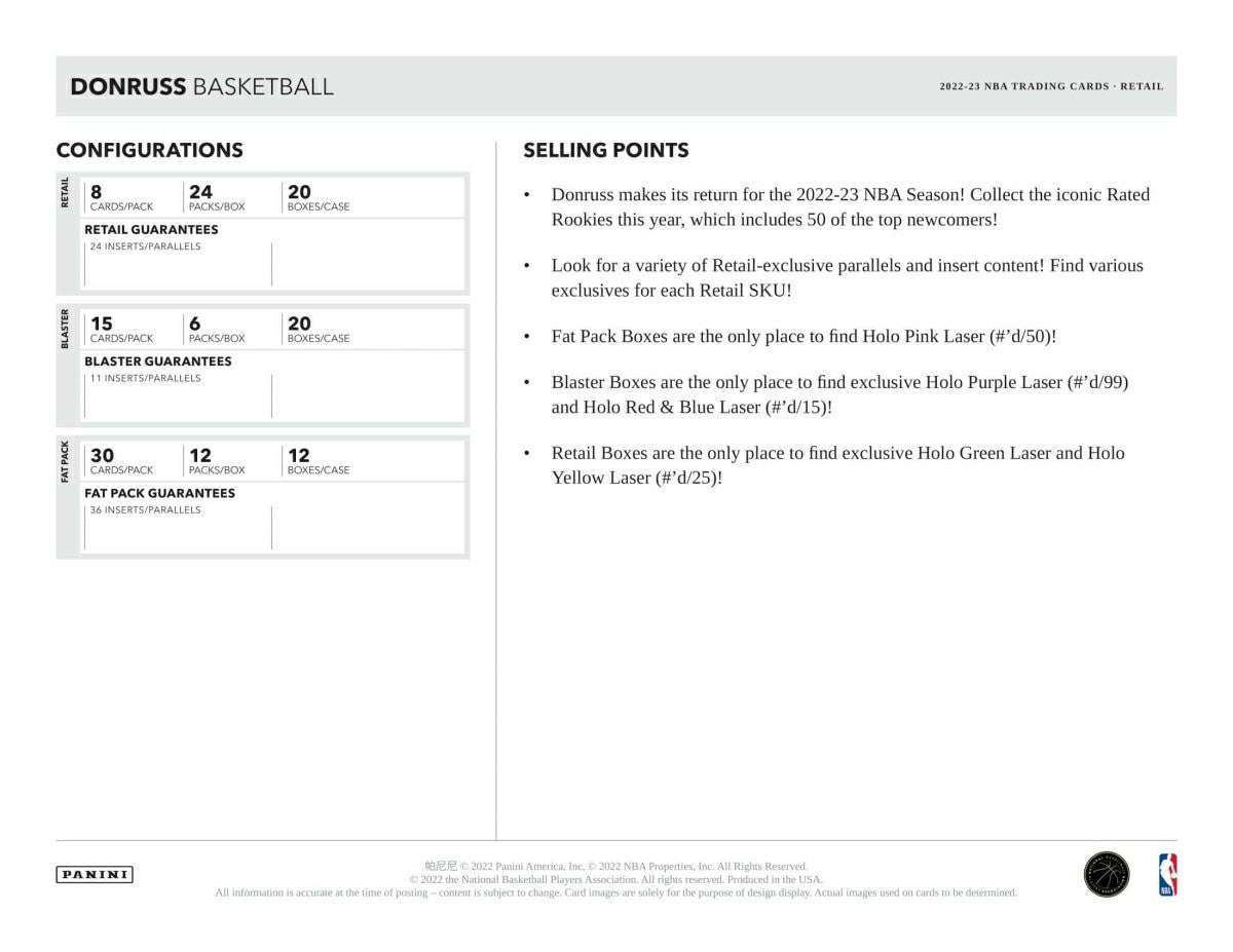 2022/23 Panini Donruss Basketball NBA Blaster Box Lifestyle