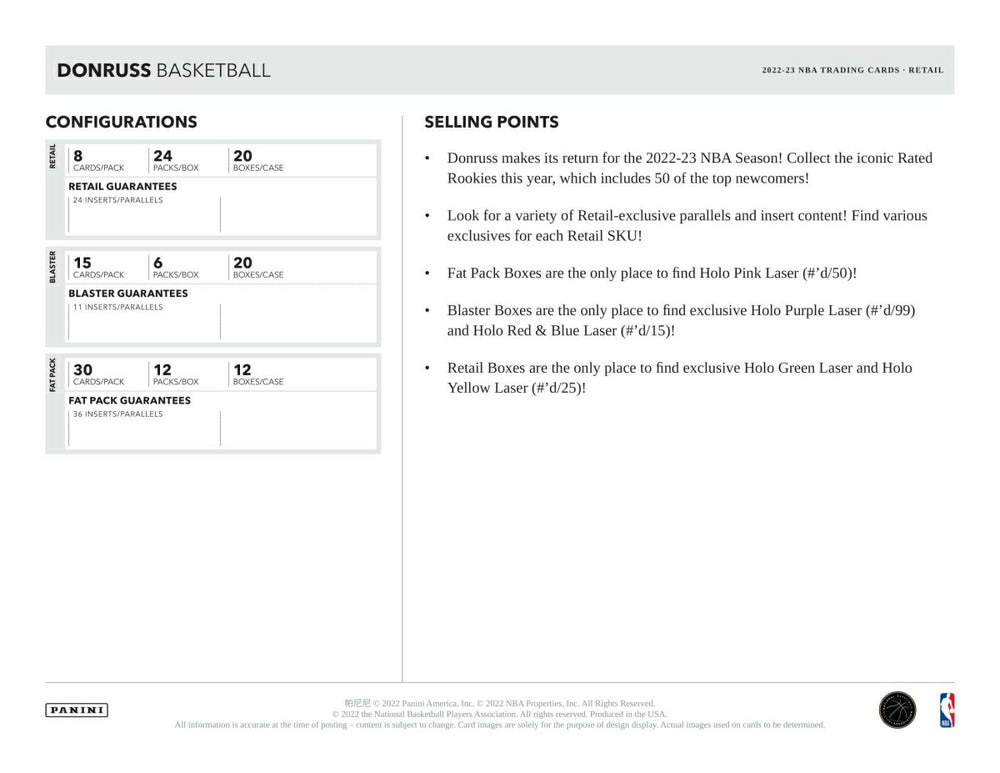 2022/23 Panini Donruss Basketball NBA Blaster Box Lifestyle