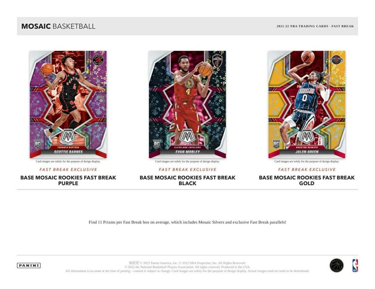 2021/22 Panini Mosaic Basketball NBA Fast Break Box Classic