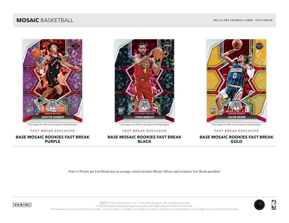 2021/22 Panini Mosaic Basketball NBA Fast Break Box Classic