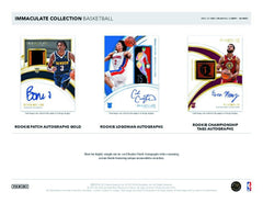 2021/22 Panini Immaculate Basketball NBA Hobby Box Taass for sale