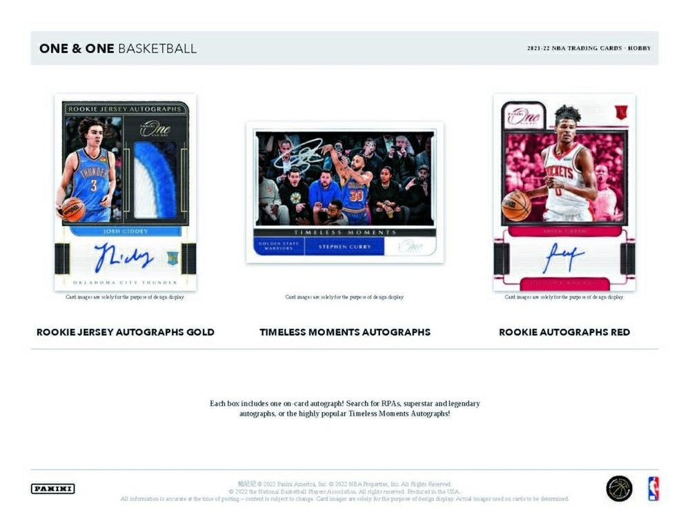 2021/22 Panini One and One Basketball NBA Hobby Box Fashion